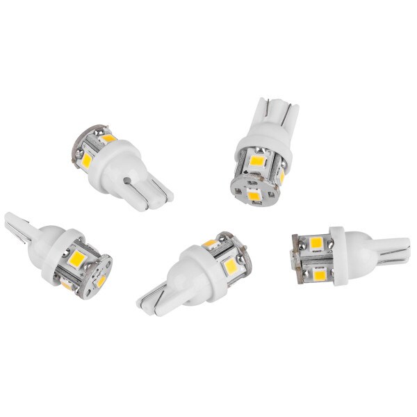 Main product image for 5-Pack 12 Volt T10 Wedge LED Warm White Lamps 5-Pack 070-138